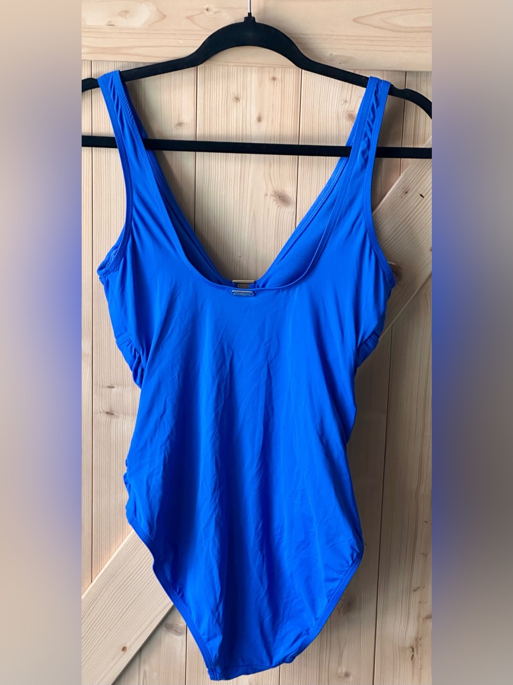 Lauren Ralph Lauren Women’s One Piece Ruched Royal Blue Swimsuit Size 8 - Picture 5 of 6